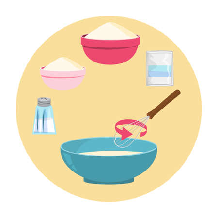 How to make pizza at home. Easy recipeのイラスト素材