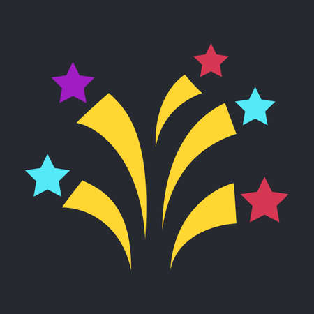 Firework icon. Symbol of new year and christmas celebration.のイラスト素材