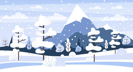 Winter landscape. Snow on the tree, beautyのイラスト素材