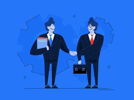 Contract concept. Official agreement, idea of partnershipのイラスト素材