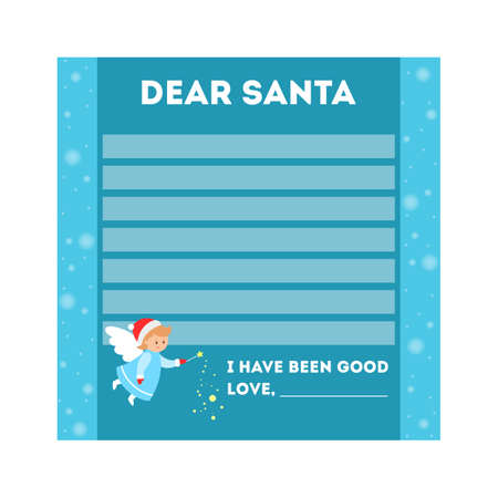 Set of vector illustration of letters to Santa Claus with cute traditional christmas decoration. Letter envelope with stamp, festive postage element.のイラスト素材