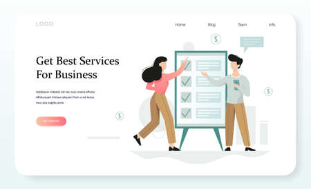 Business services concept. Idea of supporting business at any stageのイラスト素材