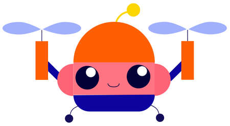 Futuristic robotic character. Idea of automation. Cyborg and humanoid.のイラスト素材