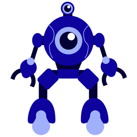 Futuristic robotic character. Idea of automation. Cyborg and humanoid.のイラスト素材