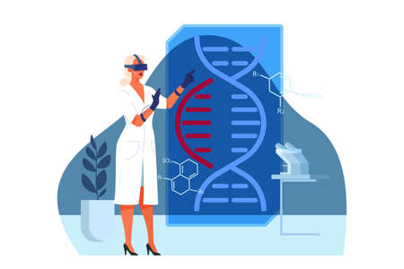 Vector illustration for idea of innovative healthcare and medical research.のイラスト素材