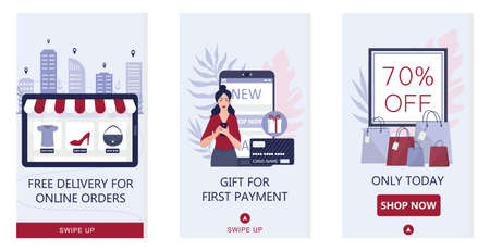 How to buy goods online instruction. Infographics for online shopping.