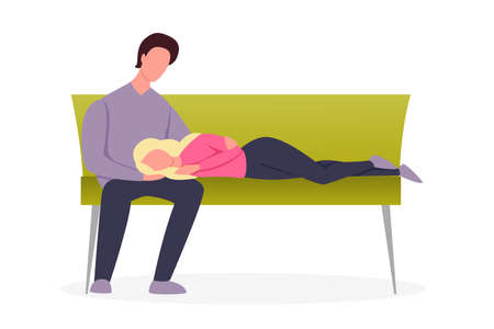 Happy couple in love spendin time together.のイラスト素材