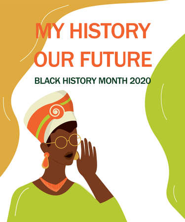 Black history month banner. Celebrated in February in the USAのイラスト素材