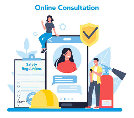 OSHA online service or platform. Occupational safety and healthのイラスト素材