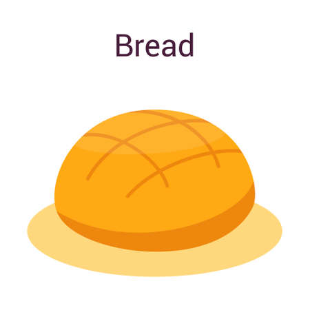 Tasty delicious bread loaf. Idea of bakery and fresh dinner. Healthyのイラスト素材