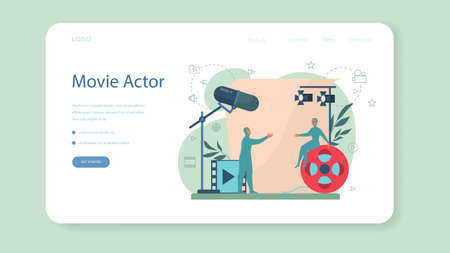 Actor and actress concept. Idea of creative people and profession.のイラスト素材