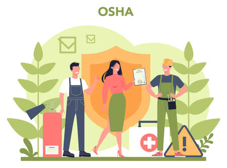 OSHA concept. Occupational safety and health administration.のイラスト素材