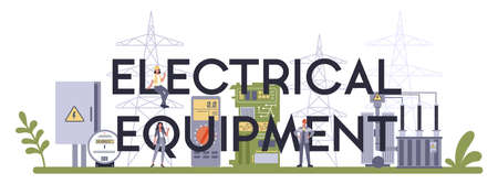 Electrical components and equipment industry typographic header.