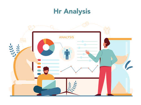 Human resources manager concept. Idea of recruitment and jobのイラスト素材