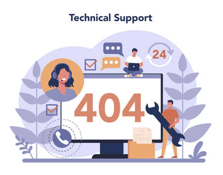Call center or technical support concept. Idea of customer service.