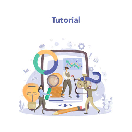 Investor online service or platform. Idea of financial support.のイラスト素材