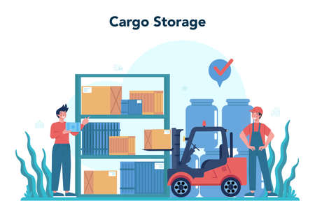 Logistic and delivery service concept. Idea of transportation andのイラスト素材