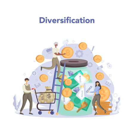 Investor concept. Deversification. Idea of financial support. Investingのイラスト素材
