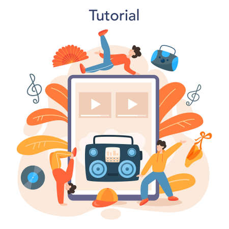 Dance teacher or choreographer online service or platformのイラスト素材