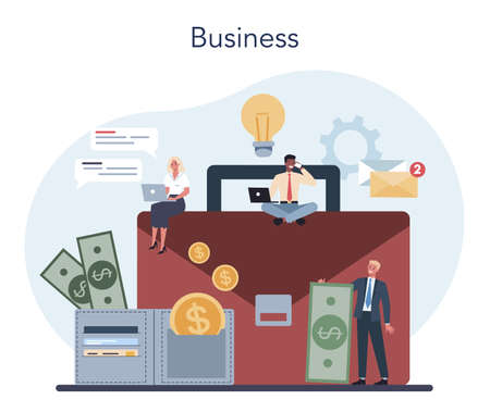 Businessman concept. Idea of strategy and success in partnership.のイラスト素材