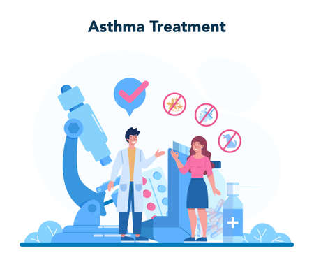 Pulmonologist. Idea of health and medical treatment. Healthyのイラスト素材