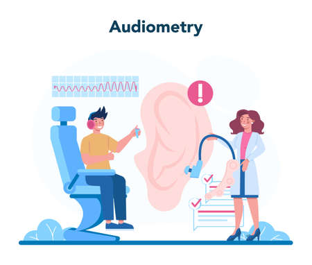 Otorhinolaryngologist concept. Healthcare concept, idea of ENTのイラスト素材