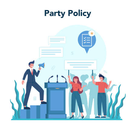 Politician concept. Idea of election and governement. Democraticのイラスト素材