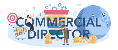 Commercial director typographic header. Business planning and sales growthのイラスト素材