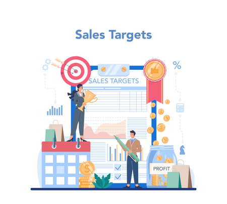 Commercial director concept. Business planning and sales growthのイラスト素材