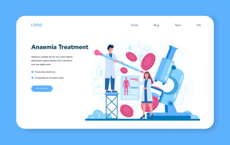 Physician or generel healthcare doctor web banner or landingのイラスト素材