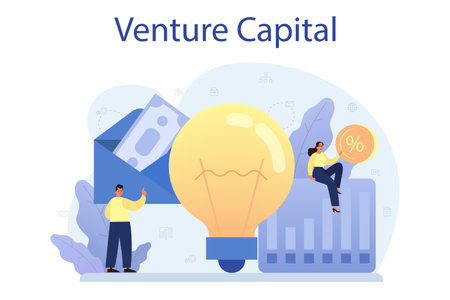 Venture capital concept. Investors financing startup companiesのイラスト素材