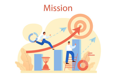 Brand mission. Start up development and business identity.のイラスト素材