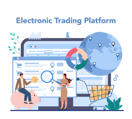 Commercial director online service or platform. Businessのイラスト素材