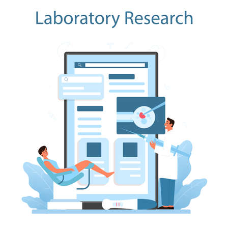 Reproductologist online service or platform. Human anatomy, biologicalのイラスト素材