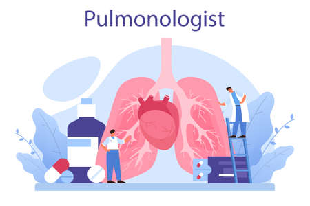 Pulmonologist. Idea of health and medical treatment. Healthy pulmonaryのイラスト素材
