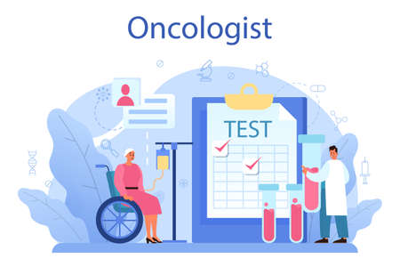 Professional oncologist. Cancer disease diagnostic and treatment.のイラスト素材