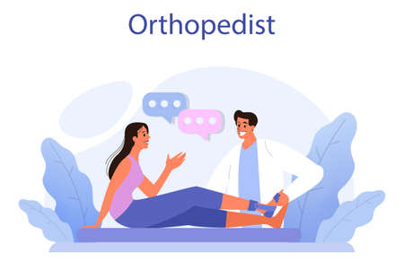 Orthopedics doctor. Idea of joint and bone treatment. Human anatomyのイラスト素材