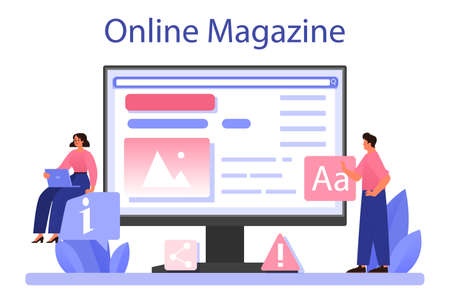 Storytelling online service or platform. Professional speechwriterのイラスト素材