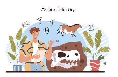 History lesson concept. History school subject, knowledge of the pastのイラスト素材