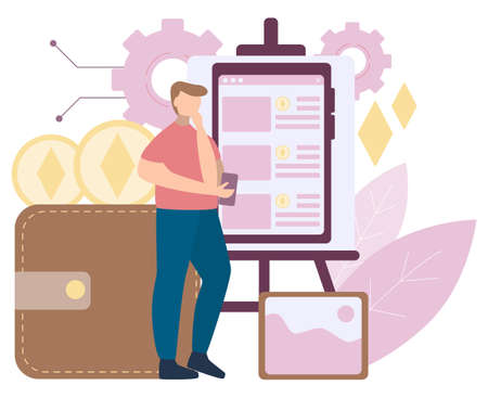 Non Fungible Token concept. Modern art collectibles. Blockchain technologyのイラスト素材