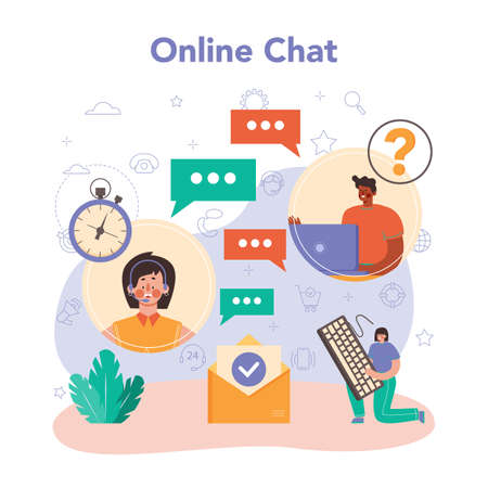 Professional consulting online service. Research and recommendation.のイラスト素材