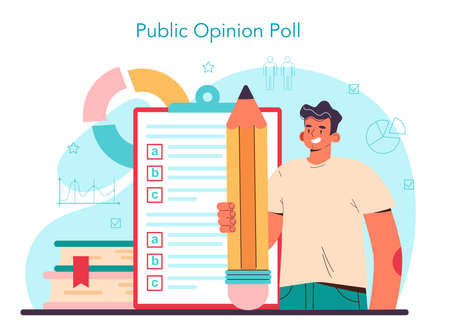 Sociologist concept. Scientist study of society, pattern of socialのイラスト素材