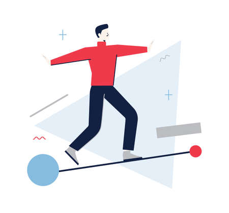 Balance concept. Idea of stability and calmness. Abstract, businessのイラスト素材