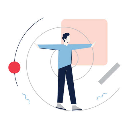 Balance concept. Idea of stability and calmness. Abstract, businessのイラスト素材