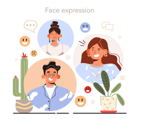 Soft skills concept. Business people or employee with good politeのイラスト素材