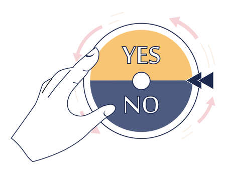 Choice concept. Difficult decision-making, success or failure.のイラスト素材