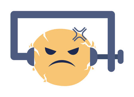 Stress concept. Depression and fear, emotional frustration. Mental disorderのイラスト素材