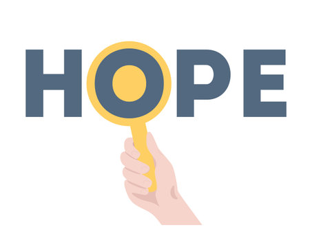 Hope concept. New beginning and faith in the future, supportのイラスト素材