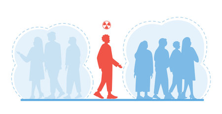 Virus protection. Dangerous viruses and bacteria barrier. Vaccineのイラスト素材