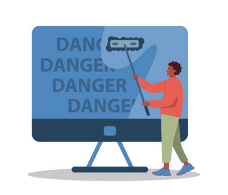 Cyber or web security. Digital data protection and database safetyのイラスト素材